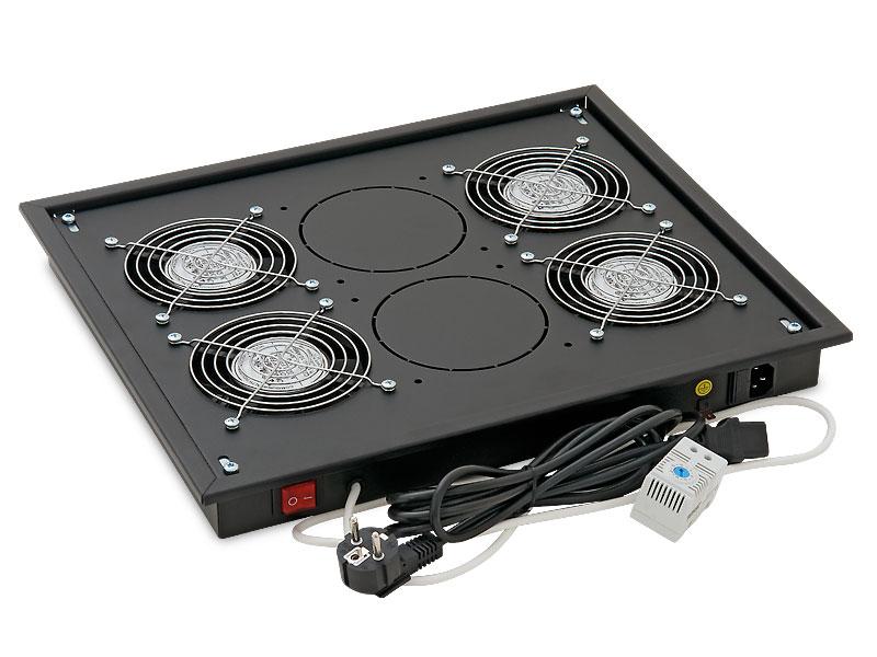 Triton PANOU ventilatie pentru rack de podea 19, 4 ventilatoare 230V/60W termostat, RAC-CH-X04-X3