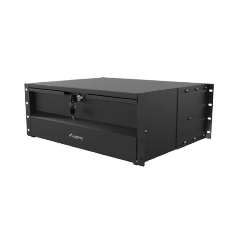 LANBERG Drawer 19, RAL color RAL9004, maximum load 90 kg, Range of adjustment 360 - 610, AK-2004-B