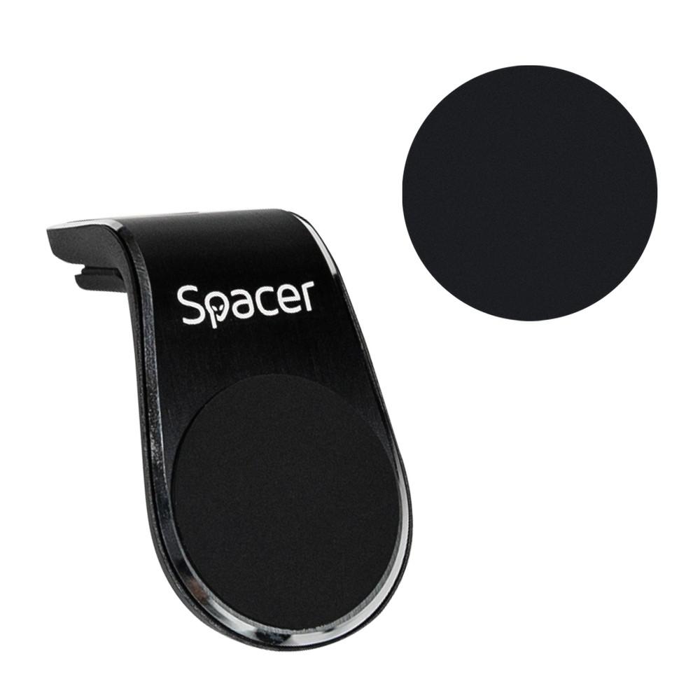 SPACER Suport auto pentru smartPhone, fixare in grilaj bord, prindere magnetica telefon 360, SPT-MGN - imagine 4