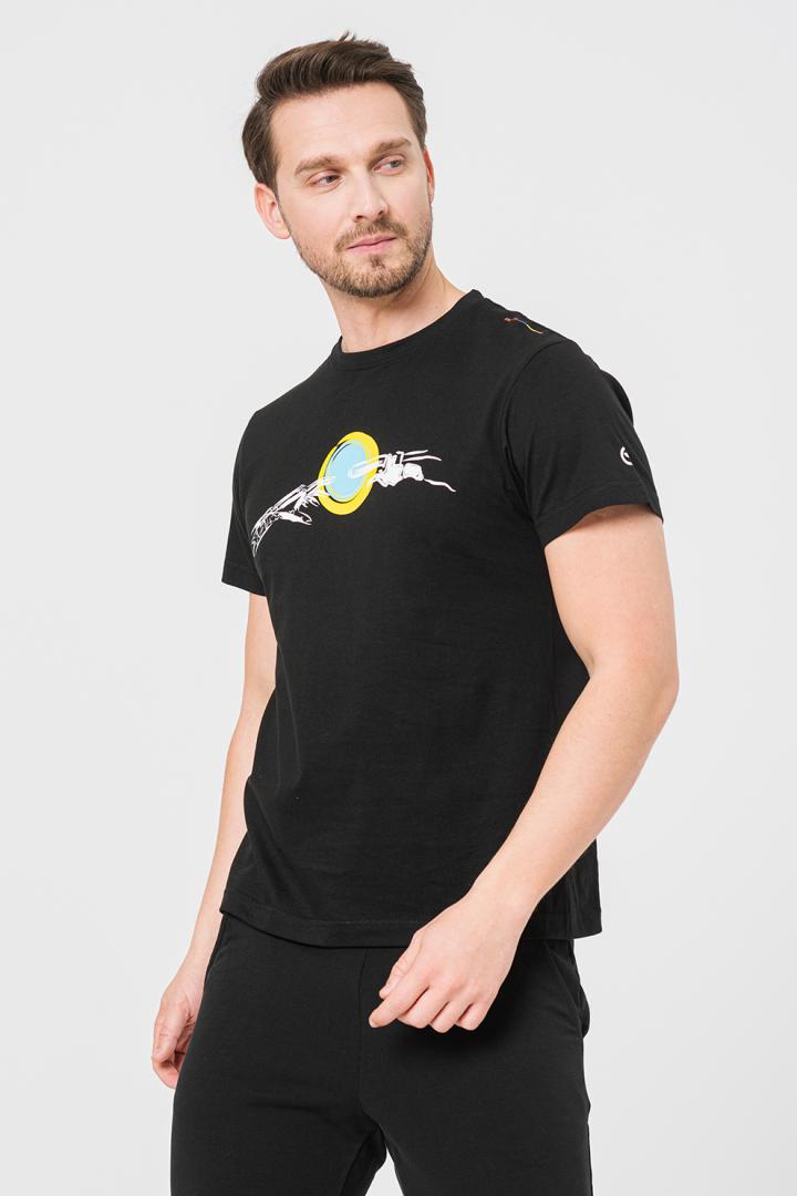 PEGAS TRICOU CASUAL MANA BICICLETA BARBATI BLACK-S, PS2122-00-01MB-S