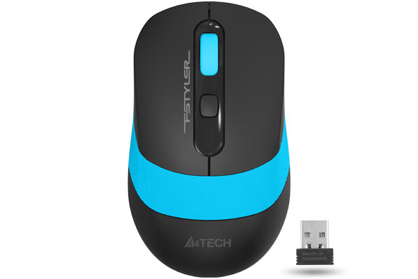 A4Tech MOUSE, gaming, wireless, 2.4GHz, optic, 2000 dpi, butoane/scroll 4/1, buton, FG10 Blue