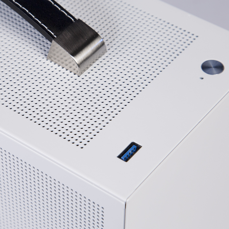PCCOOLER CARCASA, Mini Tower, ITX, fara sursa, fereastra laterala tip MESH, alb, MINI I100W PRO MESH - imagine 4