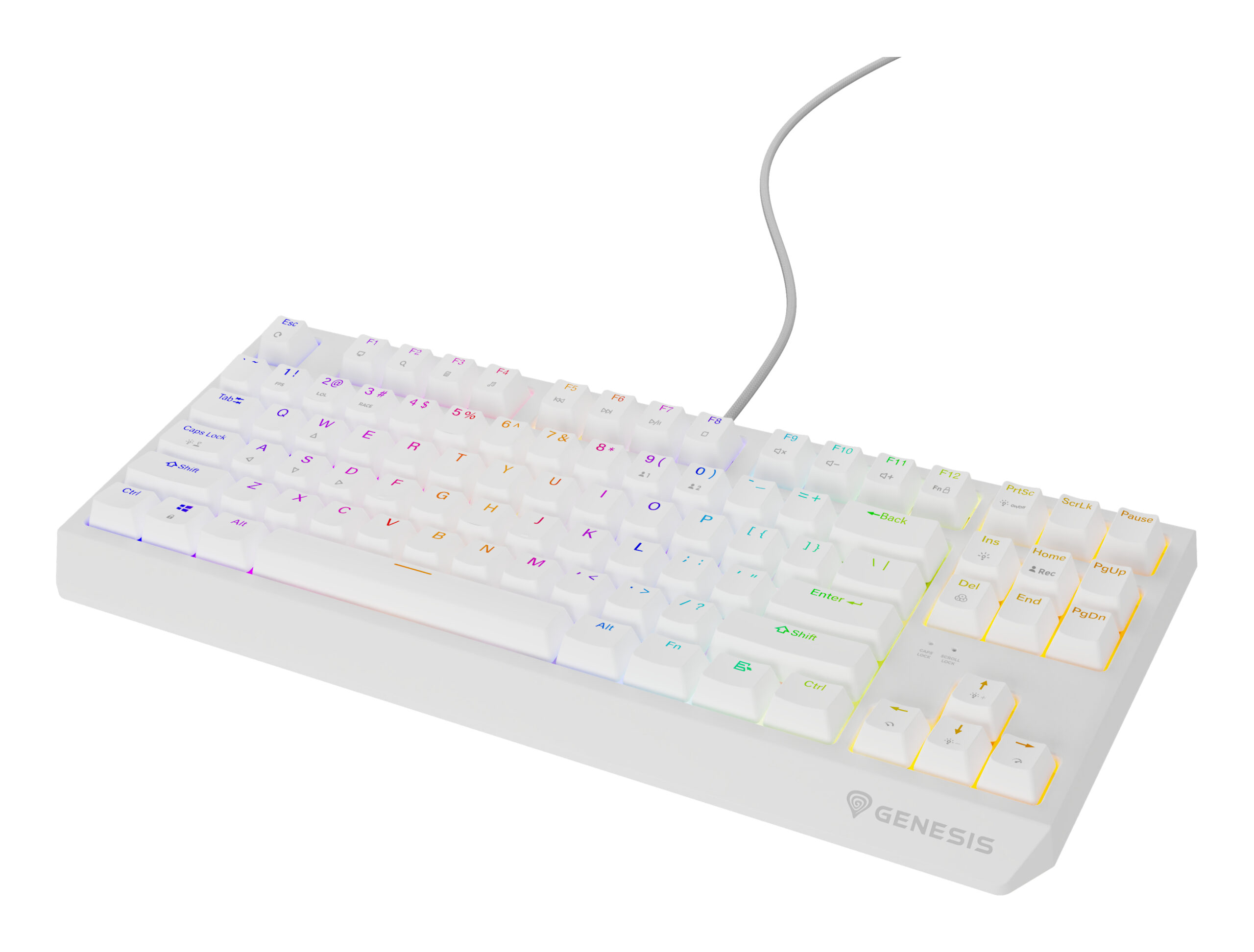 Genesis Tastatura Thor 230 TKL R alb, NKG-2078