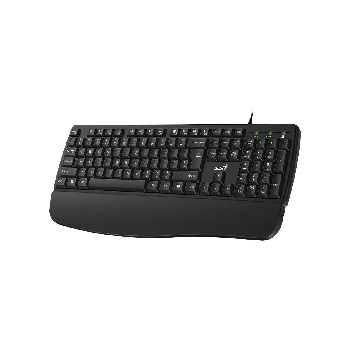 Genius TASTATURA USB, multimedia, 104 taste + 12 taste multimedia, design ergonomic, 31300021400