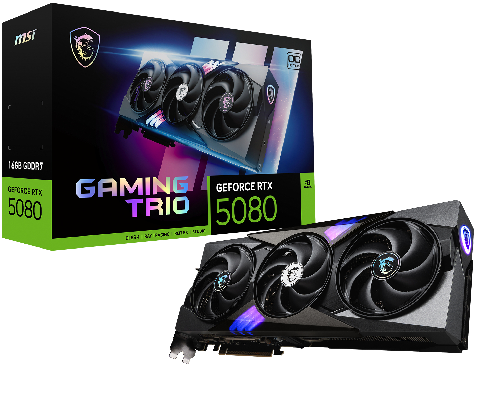 MSI, GEFORCE RTX 5080 16G GAMING TRIO OC