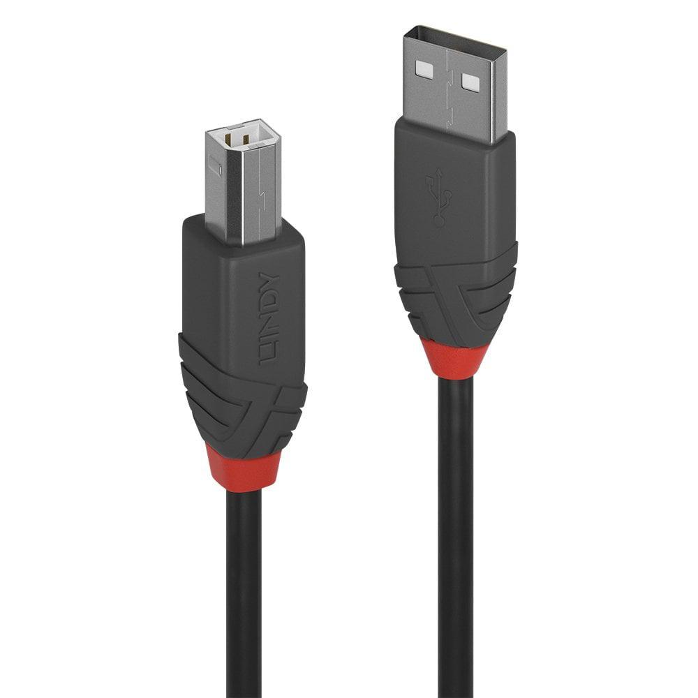 Lindy Cablu 3m USB 2.0 Type A to B Anthr, LY-36674