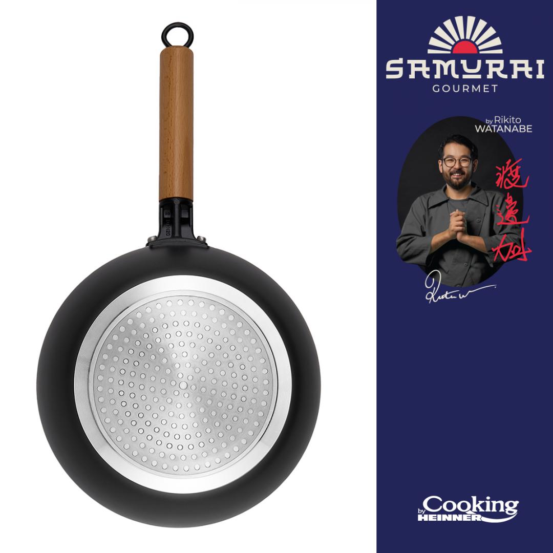HEINNER TIGAIE WOK + CAPAC 26X7.5CM, RIKITO WATANABE, SAMURAI GOURMET, COOKING BY, HR-SNT-W26 - imagine 2