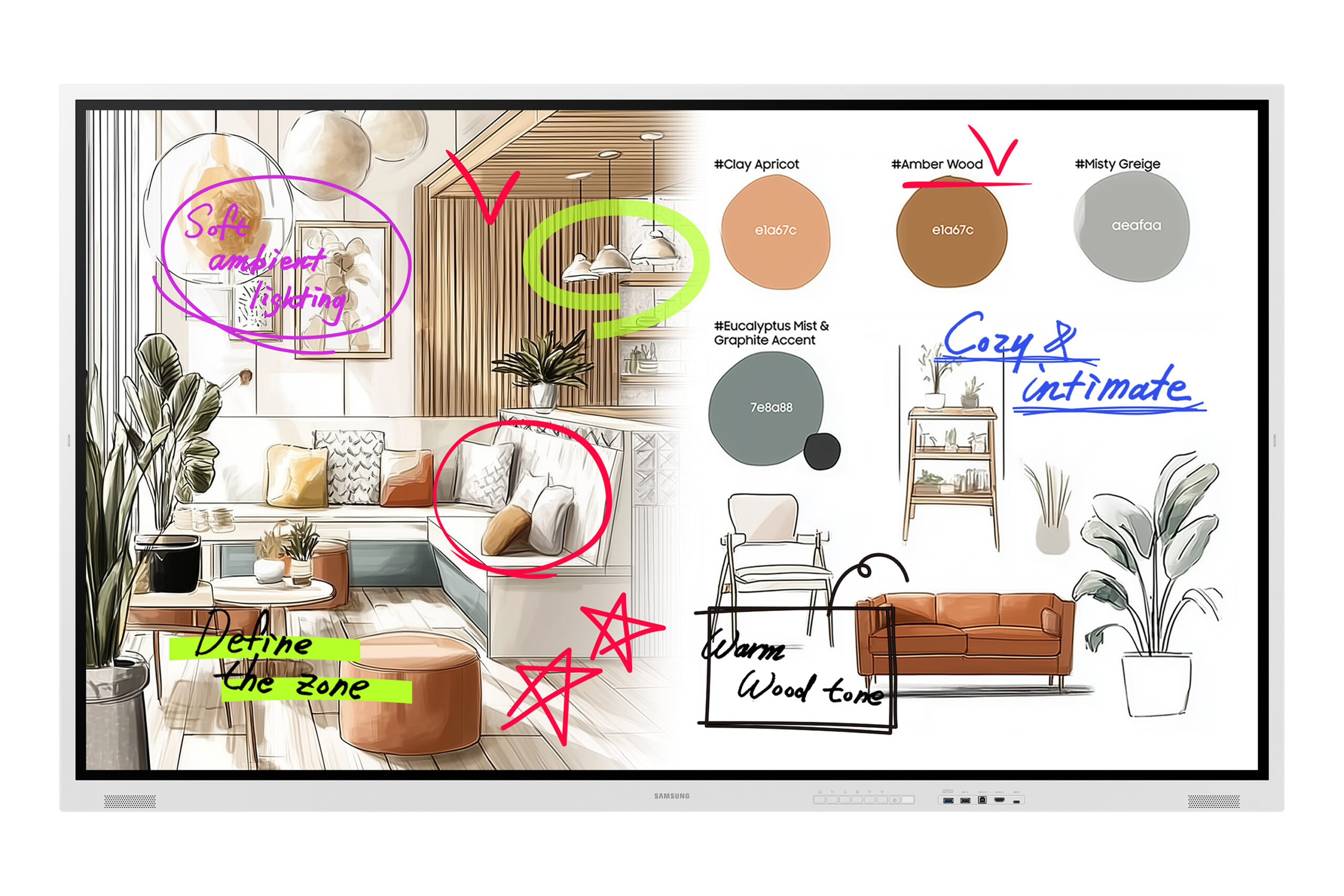 Samsung FLIP 5 PRO WM75FX 75inch Tactile Infrared 20p UHD 3840x2160 16:9 350 without, LH75WMFWLGCXEN