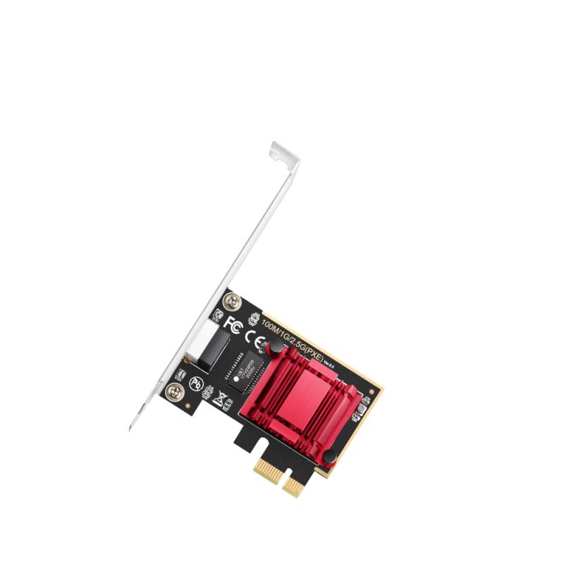CUDY 2.5Gbps PCI Express Adapter, Realtek Chipset, 2.5G/1000M/100M/10M Auto Adaptive, PE25