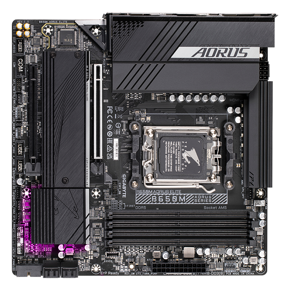 Gigabyte MB 1.3 AM5, B650M AORUS ELITE - imagine 3