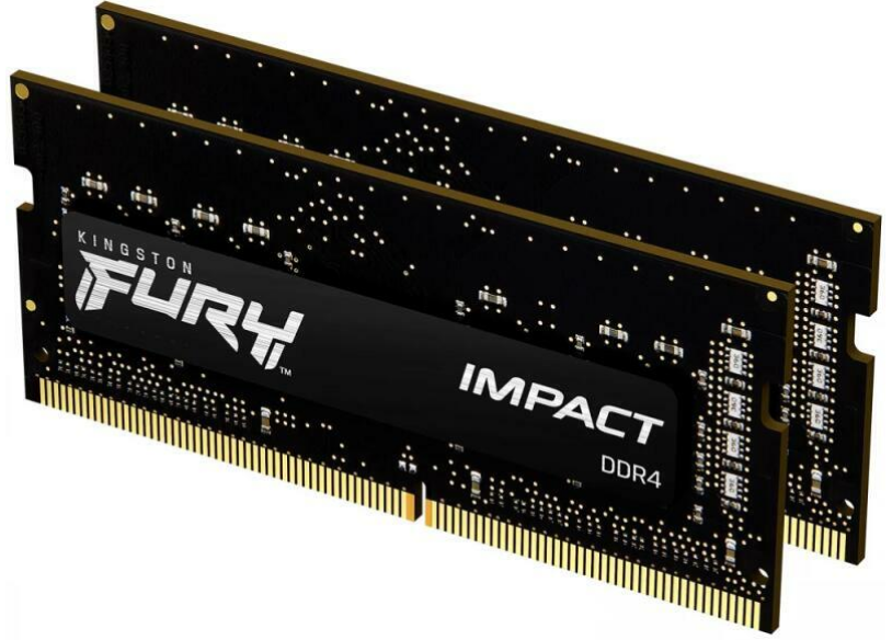 Kingston 32GB 3200MHz DDR4 CL20 SODIMM Kit of 2 FURY Impact, KF432S20IBK2/32