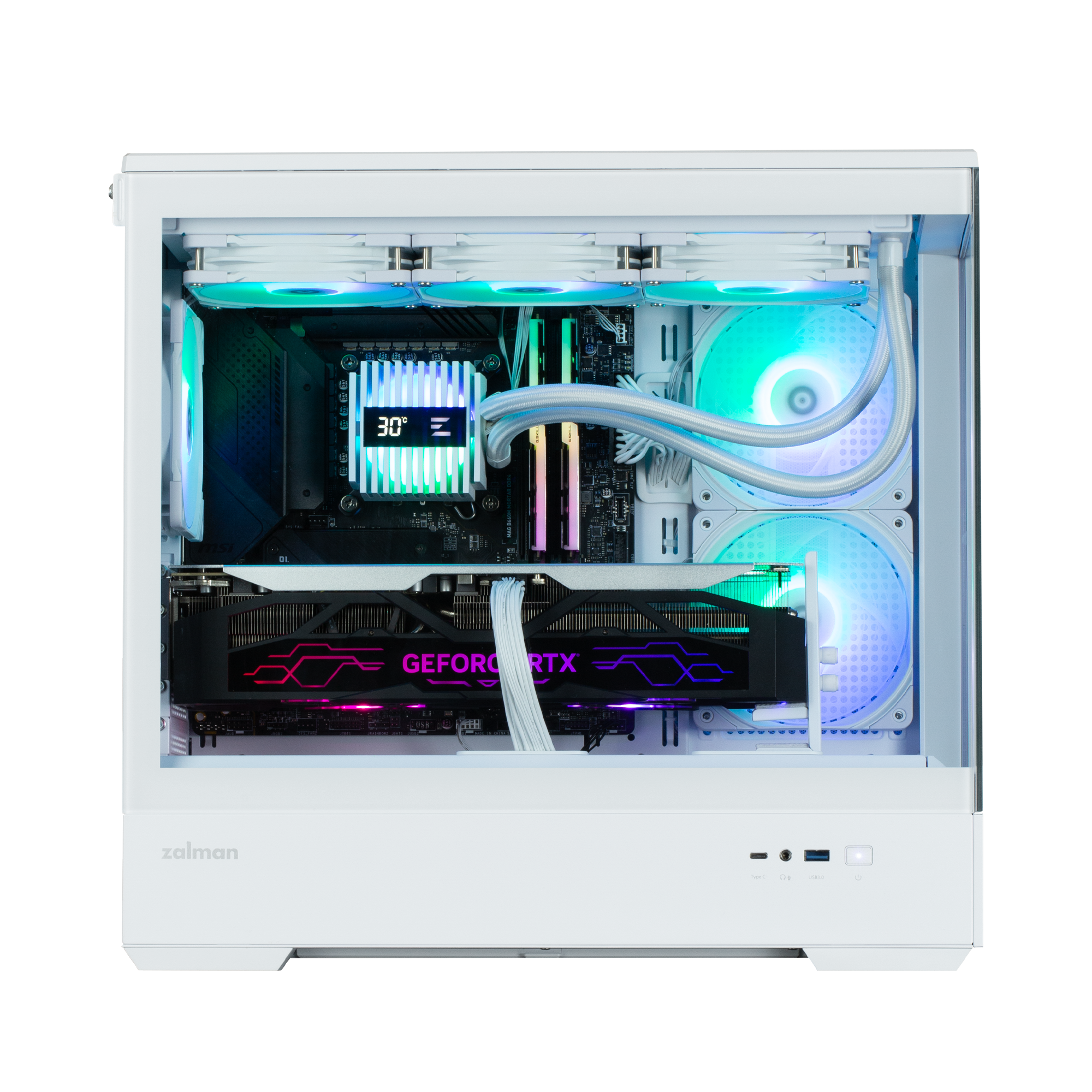 Zalman CARCASA P30 v2, P30 White V2 - imagine 6