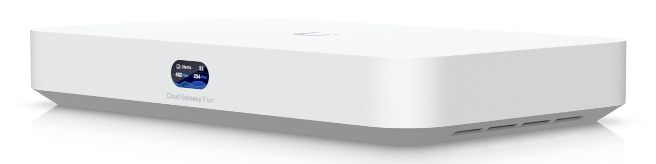 Ubiquiti UniFi Desktop 10G Cloud Gateway with integrated PoE switch, Includes full, UCG-FIBER-EU