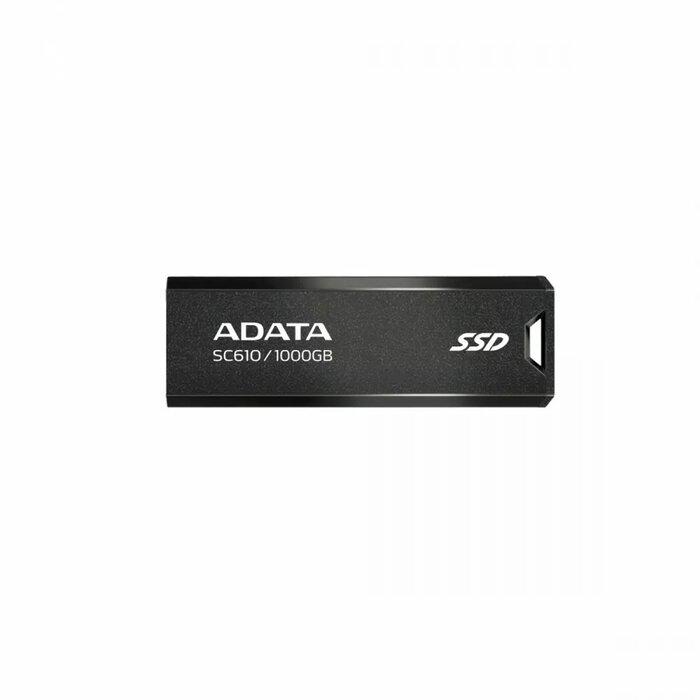 Adata SSD EXTERN, USB 3.2, 1 TB, scriere 500 MB/s citire 550 MB/s, metalic, SC610-1000G-CBK/RD - imagine 2