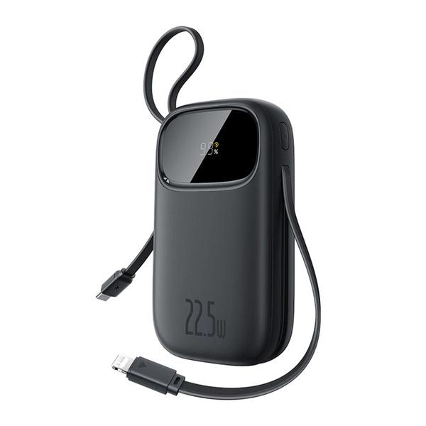 Baseus POWER BANK Qpow3, 10000mAh, 22.5W, 1 x USB, cablu integrat USB Type-C, cablu, P10082106123-00