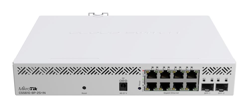 Mikrotik NET SWITCH 8PORT 1000M 2SFP+/, CSS610-8P-2S+IN