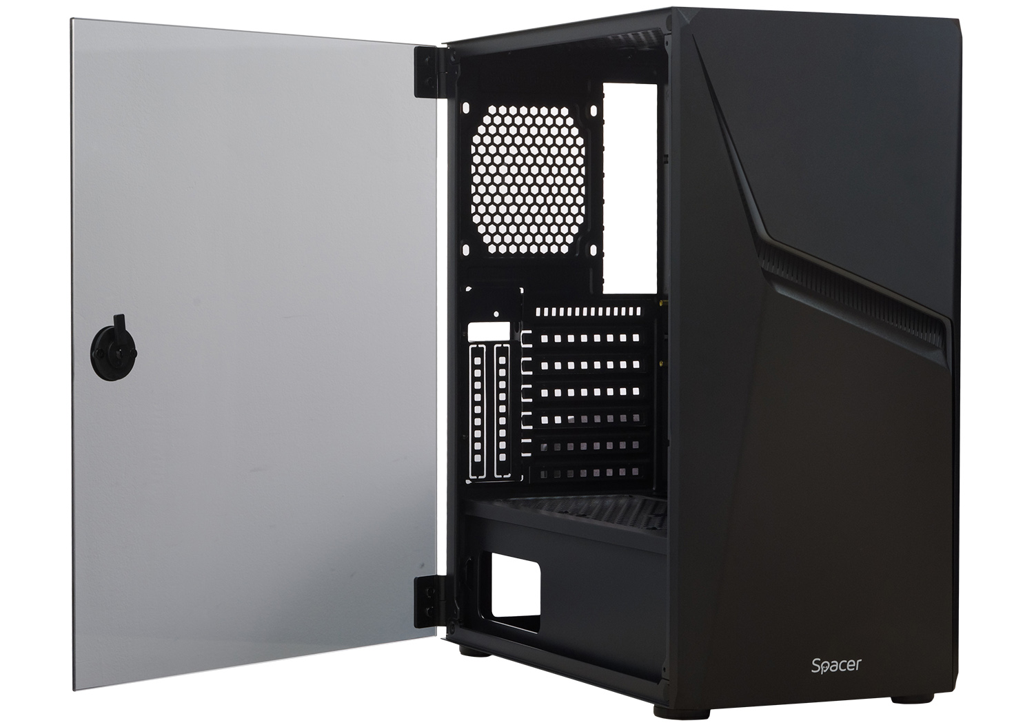 SPACER CARCASA - gaming, Middle Tower, ATX, THUNDER, fara sursa, usa sticla securizata, SPGC-THUNDER - imagine 8