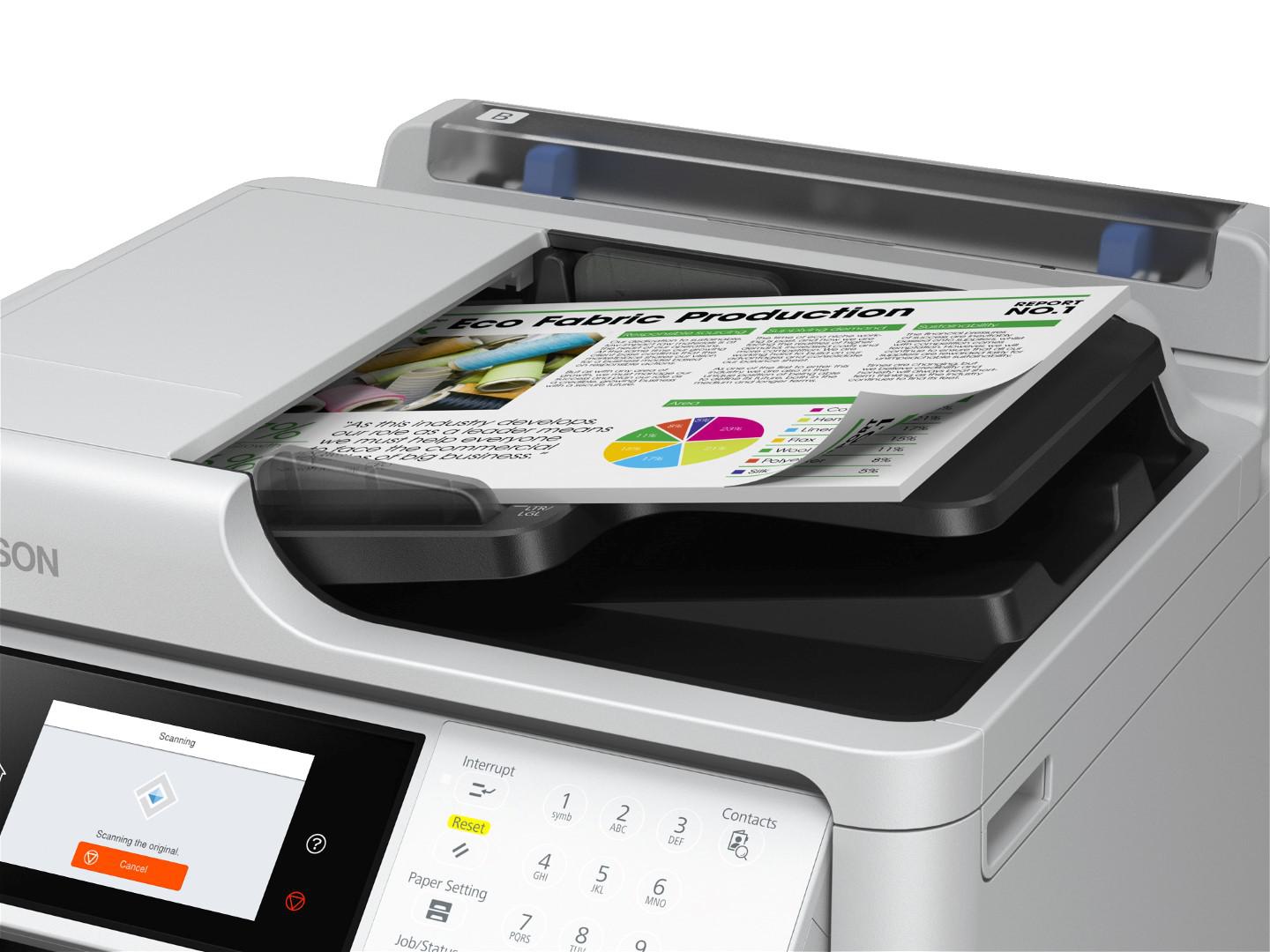 EPSON Multifunctional inkjet WorkForce Pro WF-M5899DWF, format A4, Monocrom, Duplex, USB, C11CK76401 - imagine 3