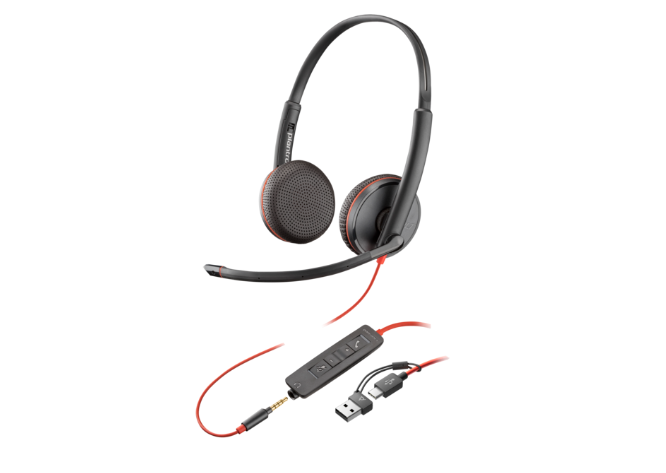HP Casti Head-band Blackwire 3225, Wired, Negru, 8X229AA