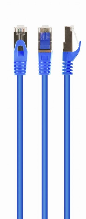 Gembird PATCH CORD S/FTP Cat6a, LSZH, cupru, 3 m, albastru, AWG27, dublu ecranat, PP6A-LSZHCU-B-3M