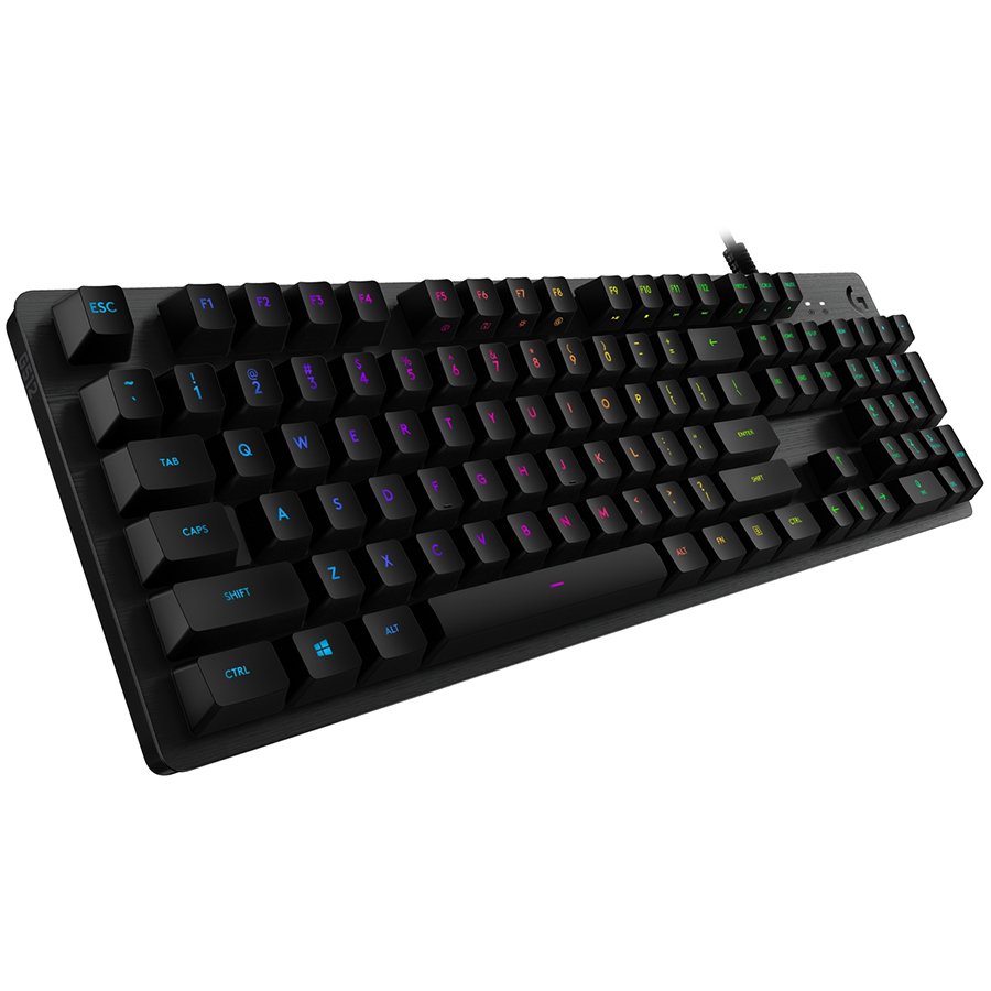 Logitech G512 CARBON LIGHTSYNC RGB Mechanical Gaming Keyboard with GX Brown, 920-009352