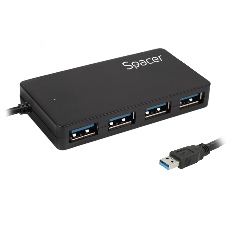 SPACER HUB extern, porturi USB: USB 3.0 x 4, conectare prin USB 3.0, cablu 15cm, SPHB-USB-4U30-03
