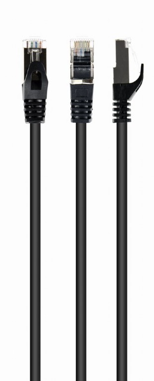 Gembird PATCH CORD S/FTP Cat6a, LSZH, cupru, 0.25 m,negru,AWG27,dublu ecranat, PP6A-LSZHCU-BK-0.25M
