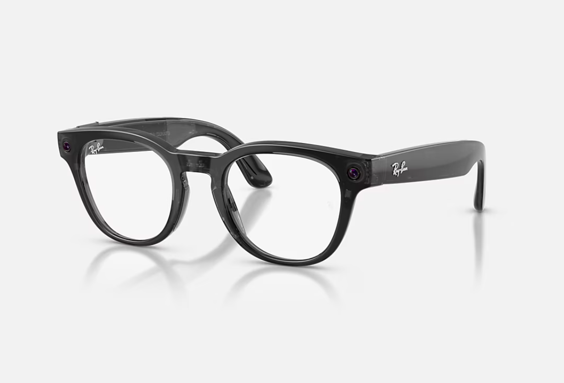 RAYBAN Ray-Ban Meta Scriber Optics Gen 2 Universal Fit Shiny Transparent Black Demo, RW7002 8526 49