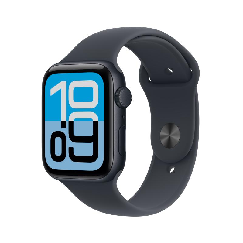 APPLE Watch SE 3 GPS 44mm Midnight Aluminium Case with Midnight Sport Band - M/L, MEHQ4ET/A
