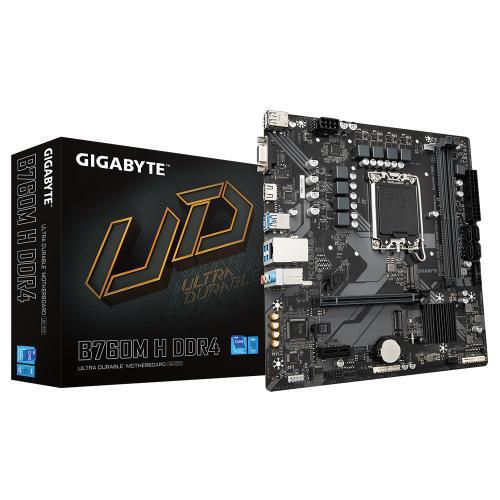 GIGABYTE Placa de baza B760M H, Socket 1700, DDR4, Micro-ATX, B760M H DDR4