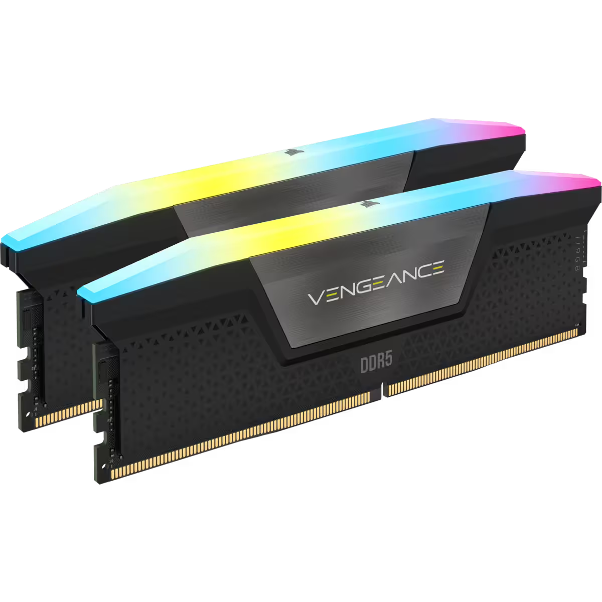Corsair VENGEANCE RGB 64GB (2x32GB) DDR5 DRAM 6000MHz C40 Memory Kit - Black, CMH64GX5M2B6000Z40