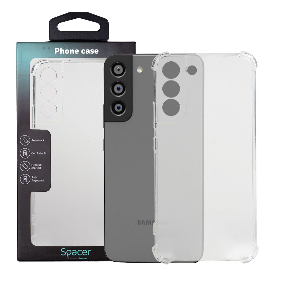 SPACER Husa Samsung Galaxy S22 Plus, transparenta, grosime 1.5mm, protectie, SPPC-SM-GX-S22P-CLR