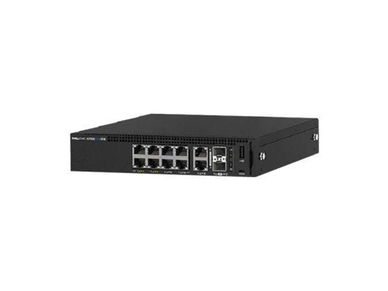 DELL EMC Switch N1108EP-ON, L2, 8 ports, RJ45 PoE/PoE+, 2 ports SFP 1GbE, 3Yr ProSupport +, 210-ARUK