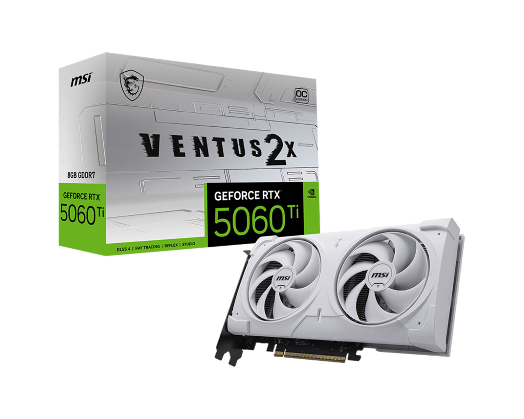 MSI GeForce VGA, RTX 5060 TI 8G VENTUS 2X OC WHITE PLUS