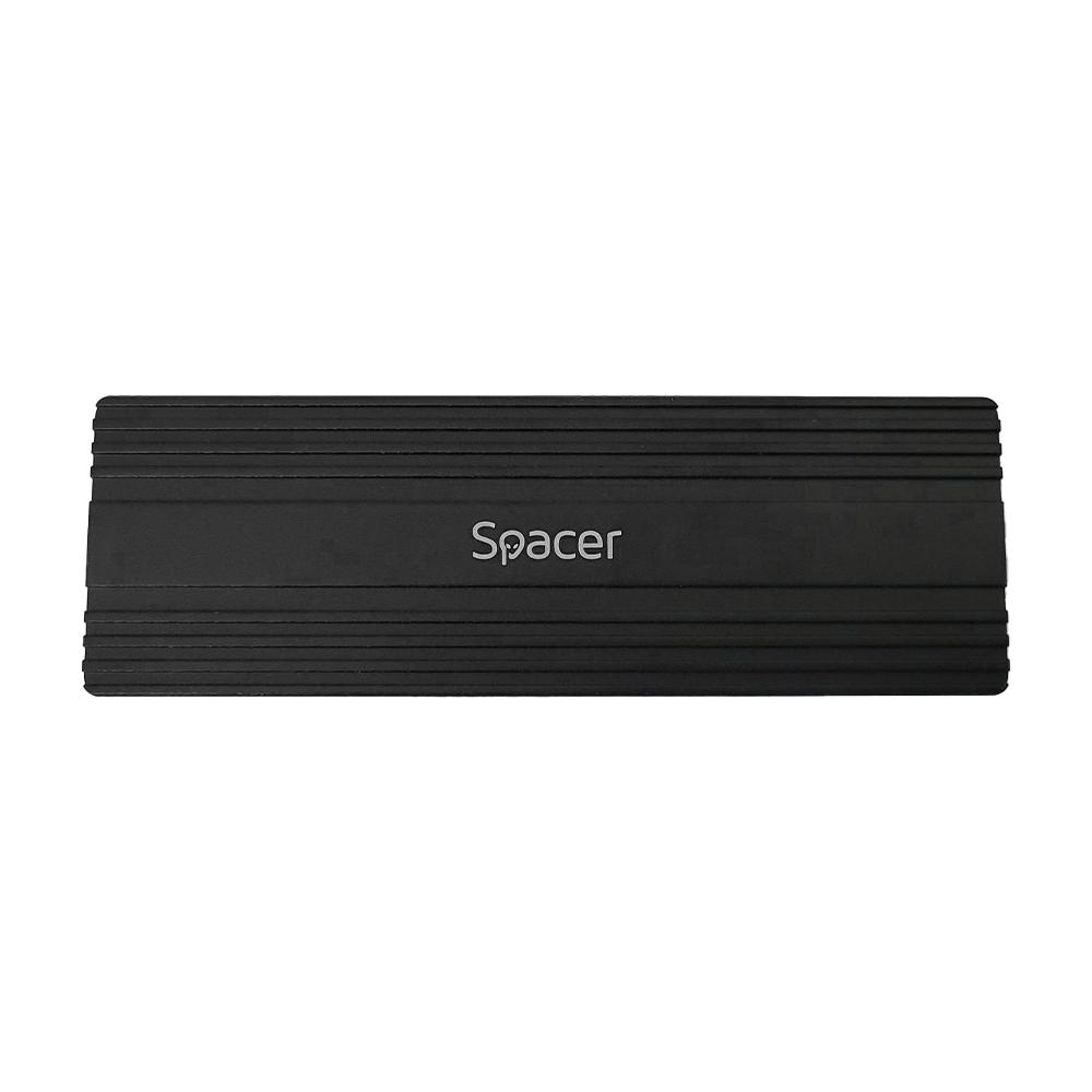 SPACER Rack extern, pt. SSD M.2 PCIe NVME, interfata PC USB 3.1 Type C, Striat, SPRK-M2TYPEC-05 - imagine 2