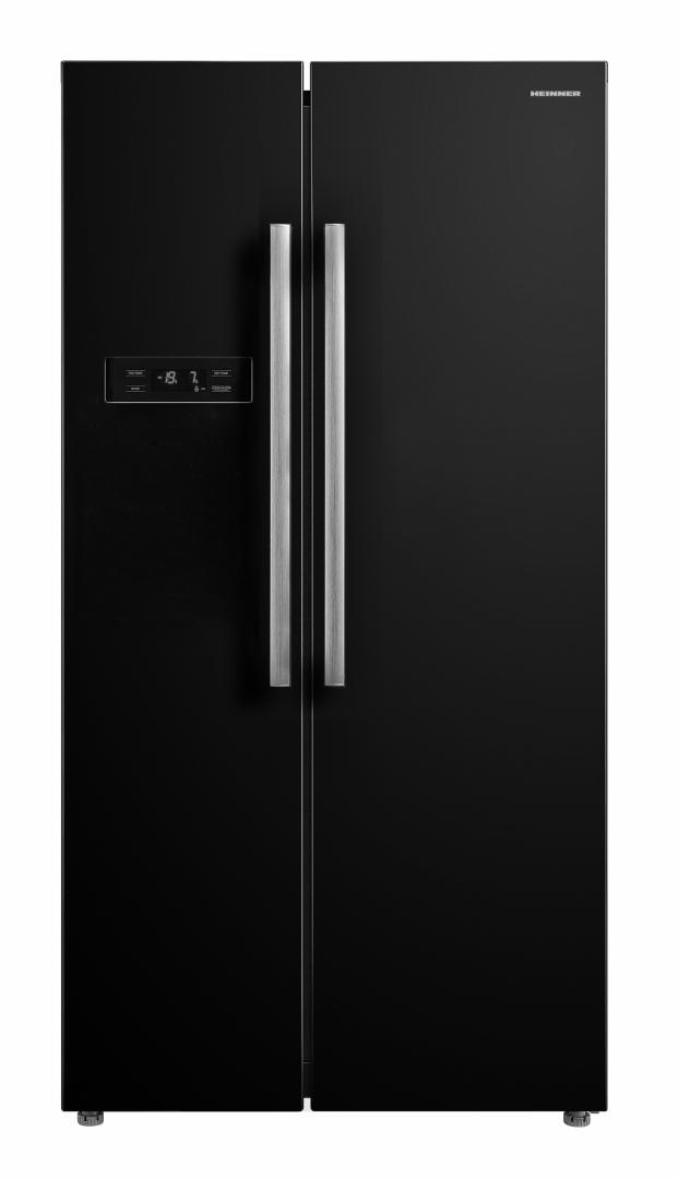HEINNER Side by Side, No Frost, 548 L, Clasa E, Negru, HSBS-M548NFINVBKE++
