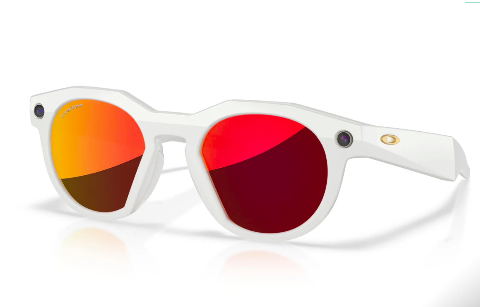 OAKLEY Meta HSTN AI Glasses Warm Grey Frame Prizm Ruby Lenses Wide - High Bridge Fit, OW8002-0451