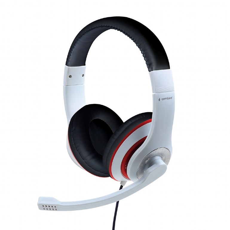 Gembird CASTI, cu fir, standard, utilizare multimedia, call center, microfon pe brat, MHS-03-WTRDBK