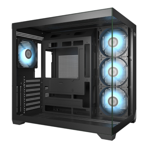 PCCOOLER CARCASA C3 T700 ARGB, middle tower, gaming, fara sursa, suporta 10xfan, C3 T700 ARGB BK