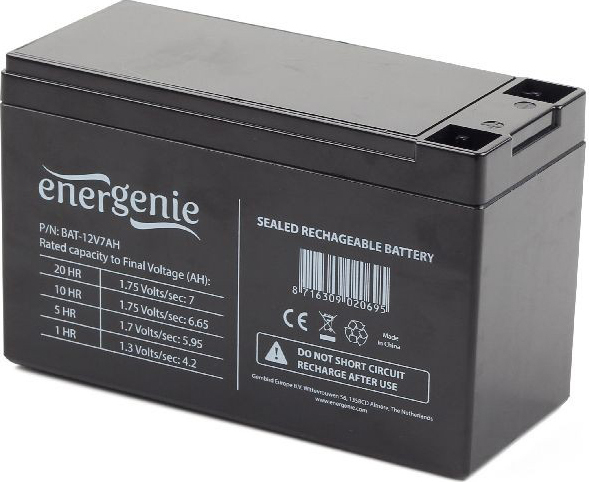 Gembird ACUMULATOR UPS 12V / 7Ah, terminal F2(T2), dimensiune: 151x65x93mm, BAT-12V7AH