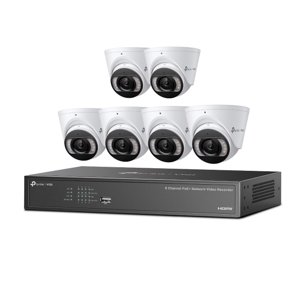 Tp-Link KIT VIGI 4MP Full-Color Turret IPC & 4 Channel PoE+ NVR KIT + 2TB HDD, VIGI NK8MP-T6425-2T