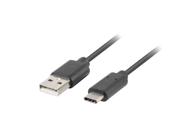 Lanberg Cablu USB-C(M) USB-A(M) 2.0 0,5 m ng, CA-USBO-10CU-0005-BK