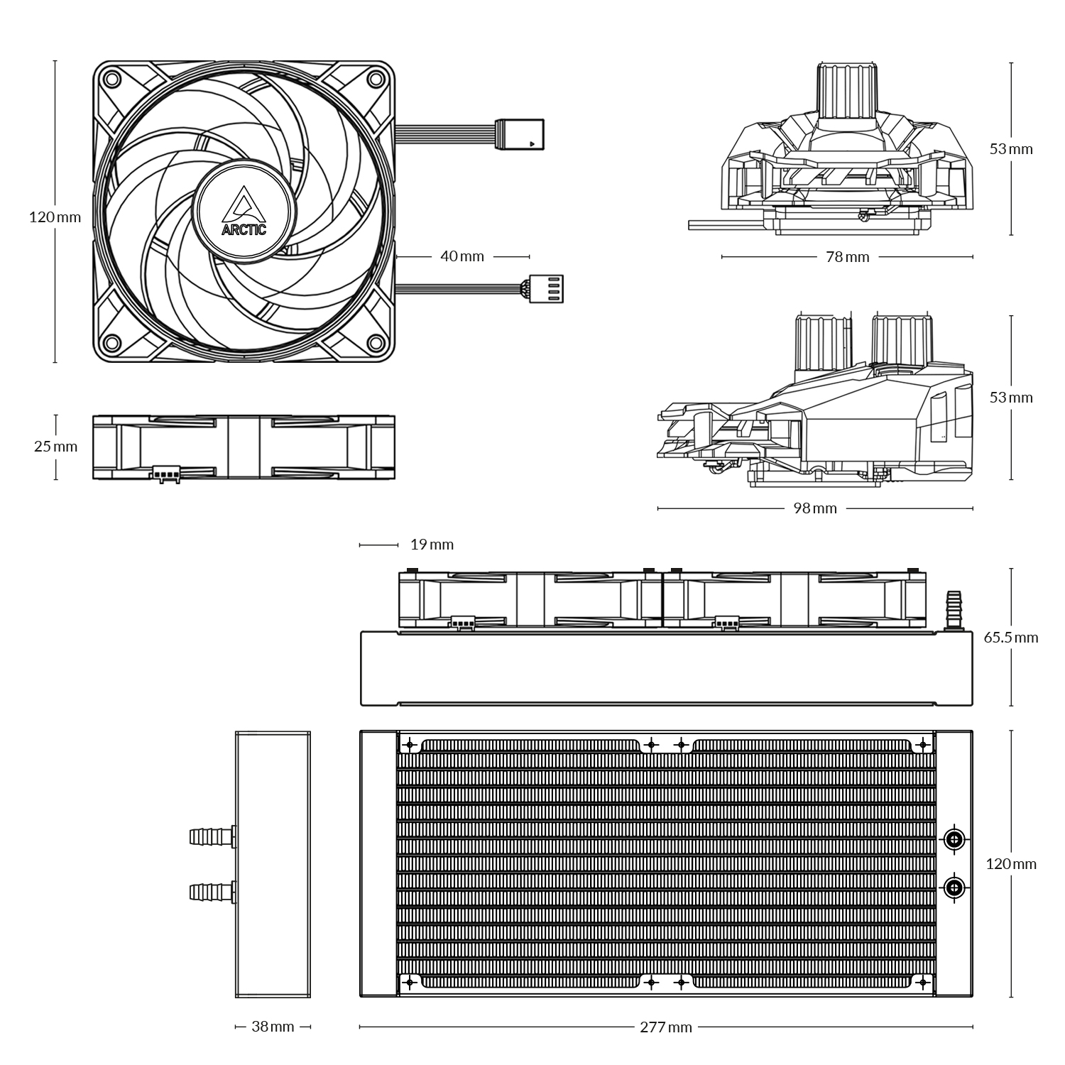 Arctic COOLER Liquid Freezer III Pro 240, skt. LGA1851, LGA 1700, AM4, AM5, racire cu, ACFRE00178A - imagine 8
