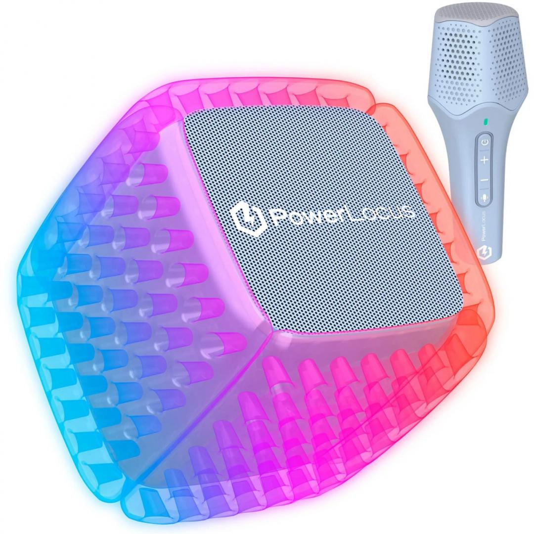 POWERLOCUS Set Boxa portabila Aero Bluetooth cu microfon wireless Albastru, PWL-PL201-BLPURPLE