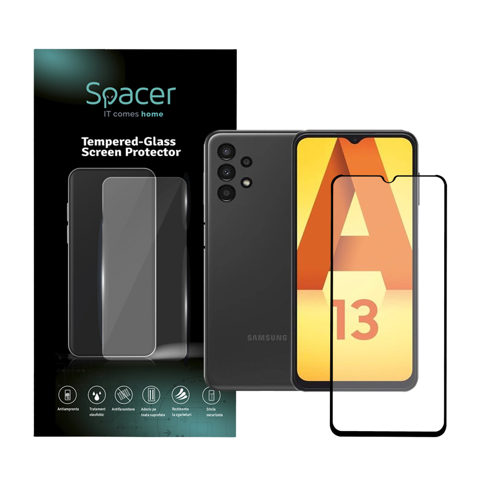SPACER FOLIE STICLA pentru Samsung Galaxy A13, grosime 0.3mm, acoperire totala, SPPG-SM-GX-A13-TG