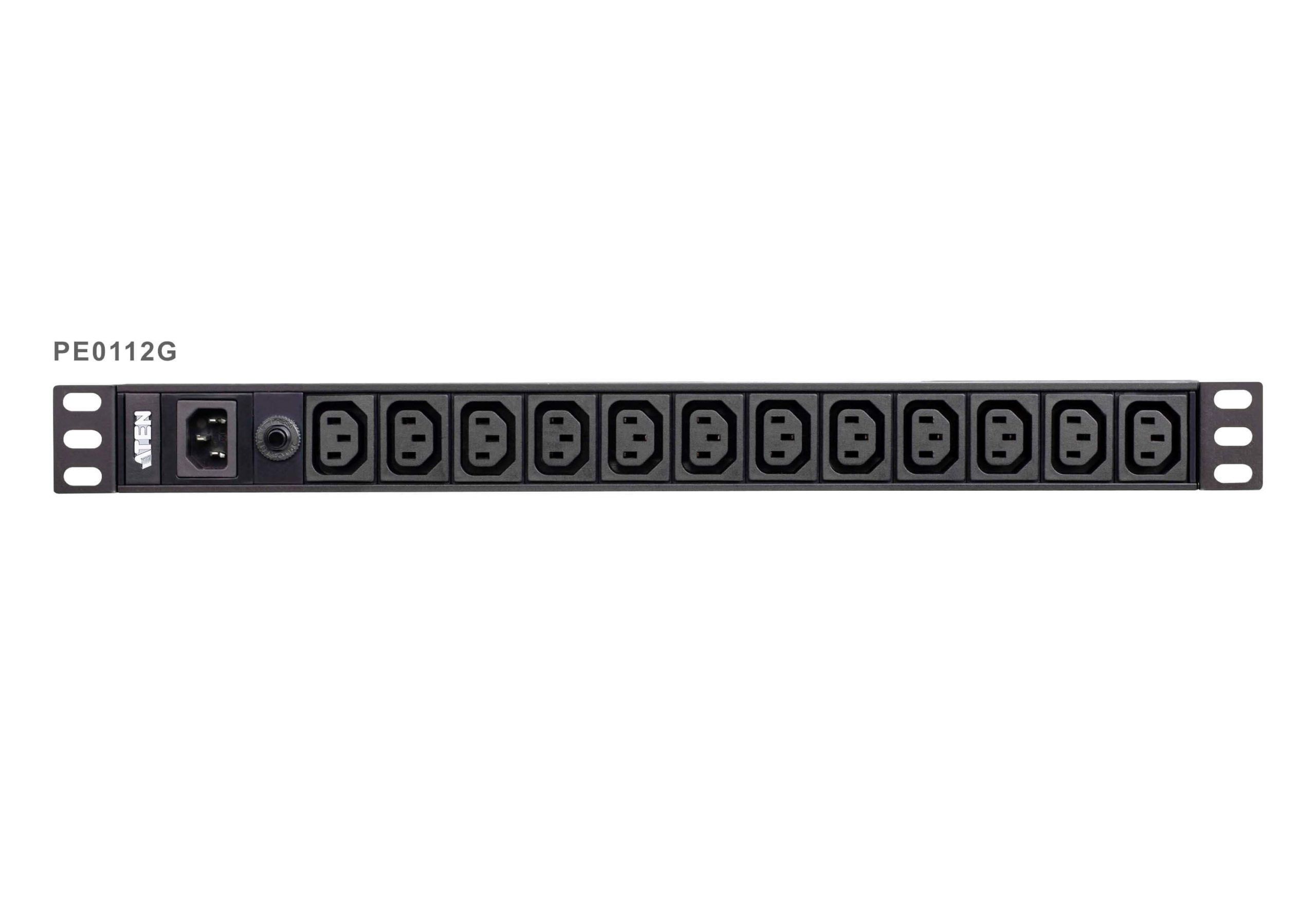Aten PDU, 1U 10A 12Port Basic PDU, PE0112G-AT-G
