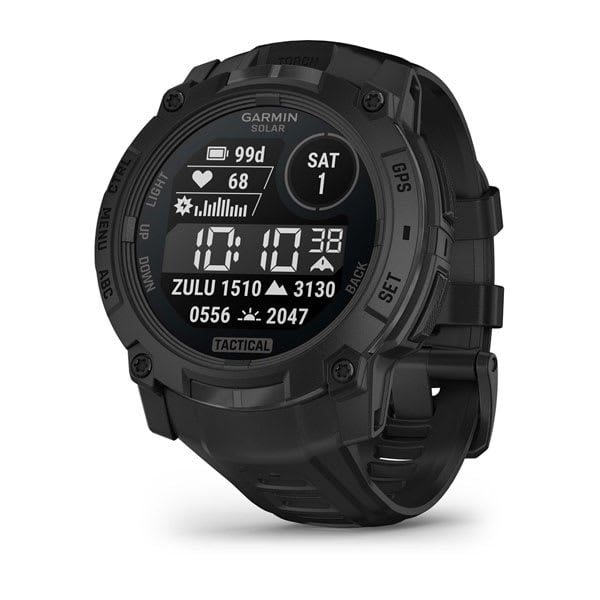 Garmin Smartwatch Instinct 3 50 mm, Solar, Tactical Edition, Black with Black Band, 010-02935-50
