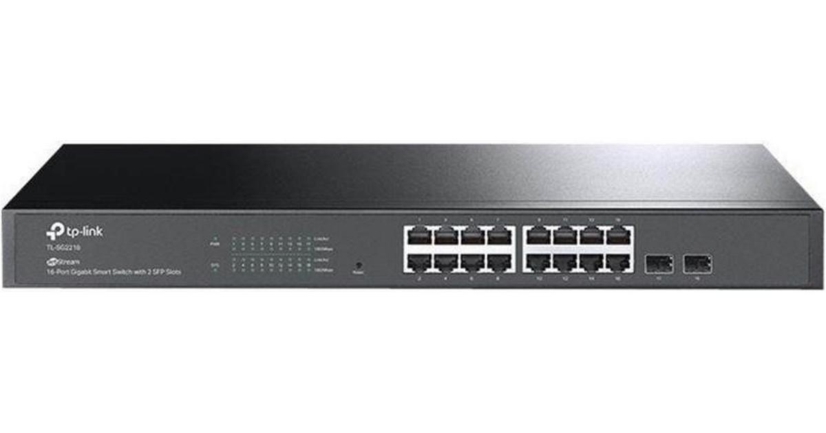TP-LINK JetStream™ 16-Port Gigabit Smart Switch with 2 Gigabit SFP Slots, Static Routing, TL-SG2218