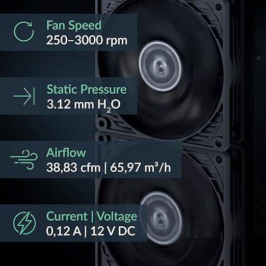 Arctic Ventilator "P9 PWM PST", 92mm, 200-3000 RPM, FDB, 39 cfm, 4pin PWM, negru, ACFAN00298A - imagine 3