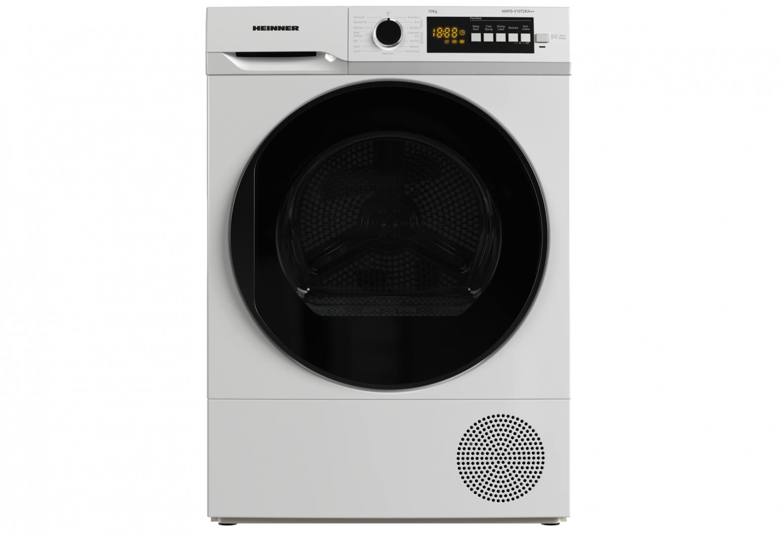 HEINNER Uscator de rufe, 10 kg, Clasa: E, Alb, HHPD-V10T2KA++